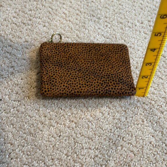 Madewell Leather Calf Hair Spotted Pouch Wallet Bittersweet #K4595 Boho Preppy - Picture 13 of 14